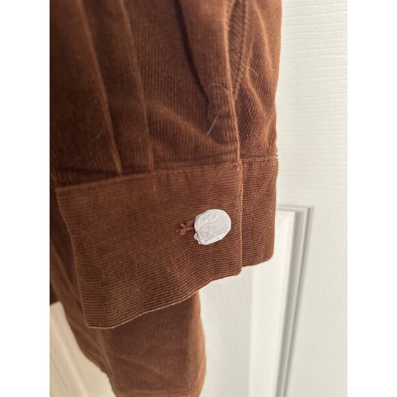 NWOT Eileen Fisher Organic Cotton Stretch‎ Corduroy Shirt Jacket Brown XL - Picture 6 of 7